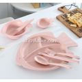 Set Peralatan Makan Anak Jerami Gandum Sehat